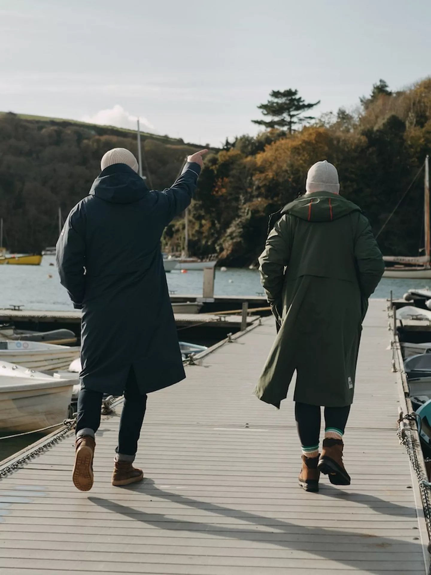 Red Unisex EVO Pro Slimline Waterproof Changing Robe Parka Jacket, Admiral Blue Medium