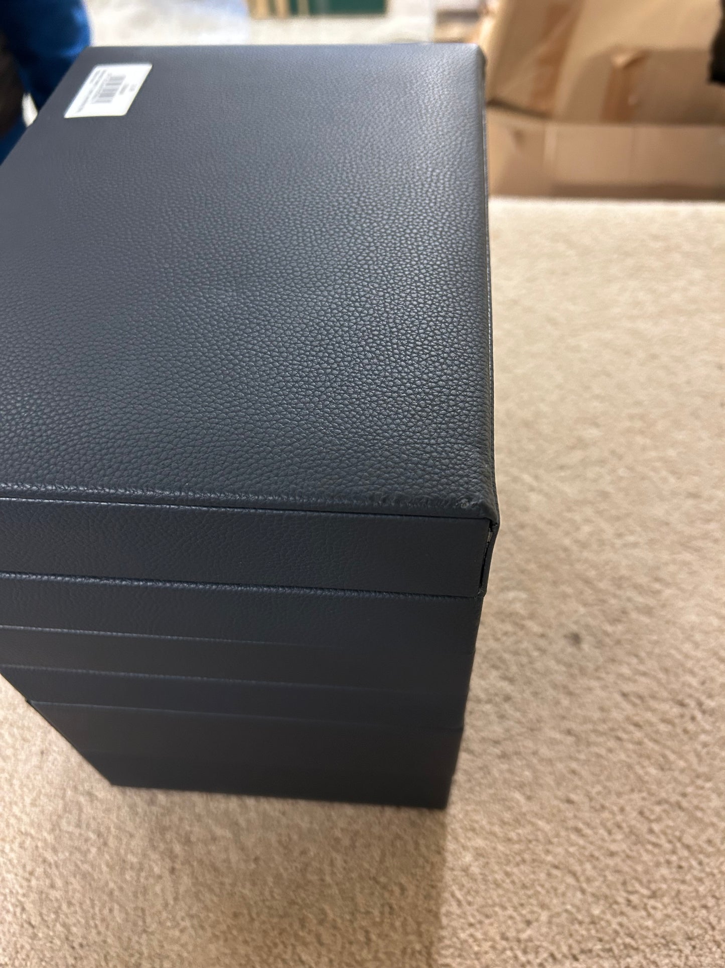 Stackers Classic 6 Layer Jewellery Box, Pebble Navy