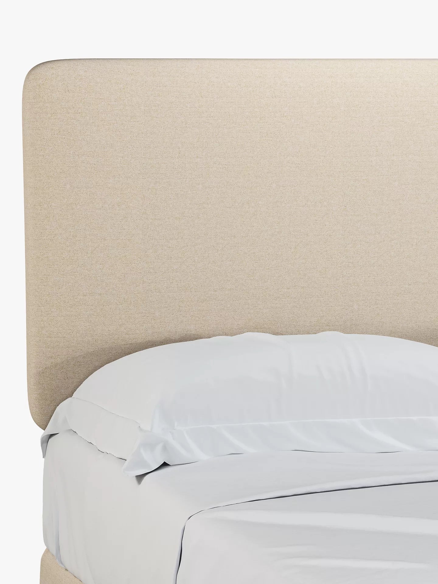 John Lewis Sonning Upholstered Headboard, Super King Size, Brushed Tweed Beige
