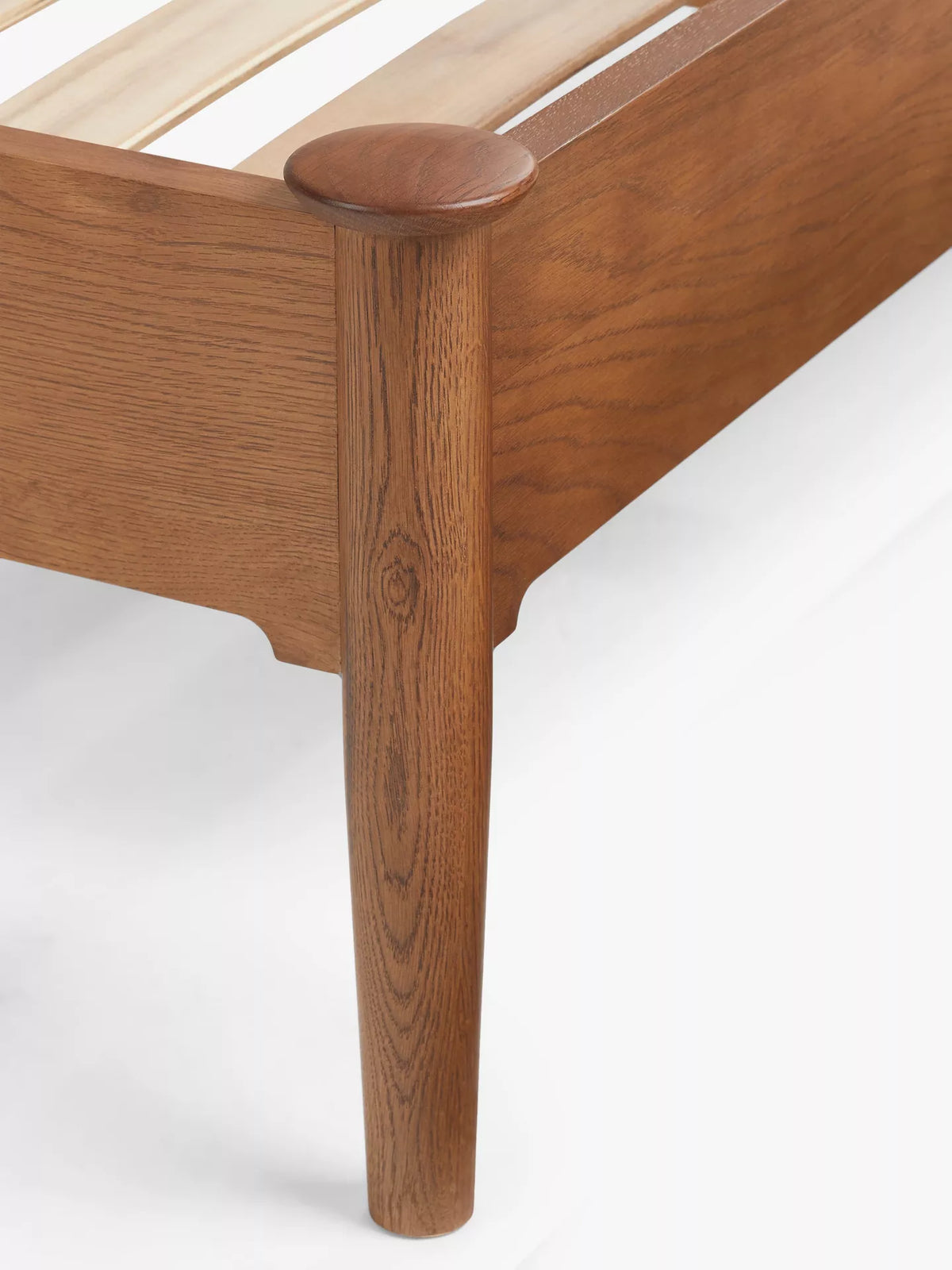 John Lewis Edwin Bed Frame, Double, Stained Oak