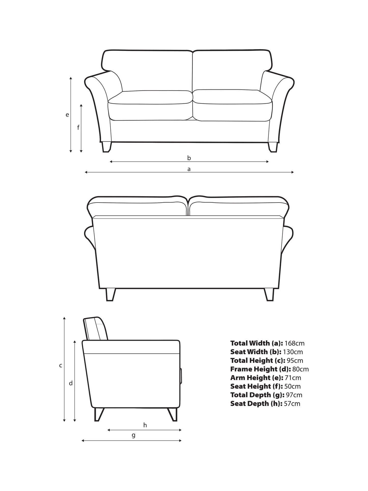 John Lewis Charlotte II Medium 2 Seater Sofa Easy clean eco cotton powder blue light leg