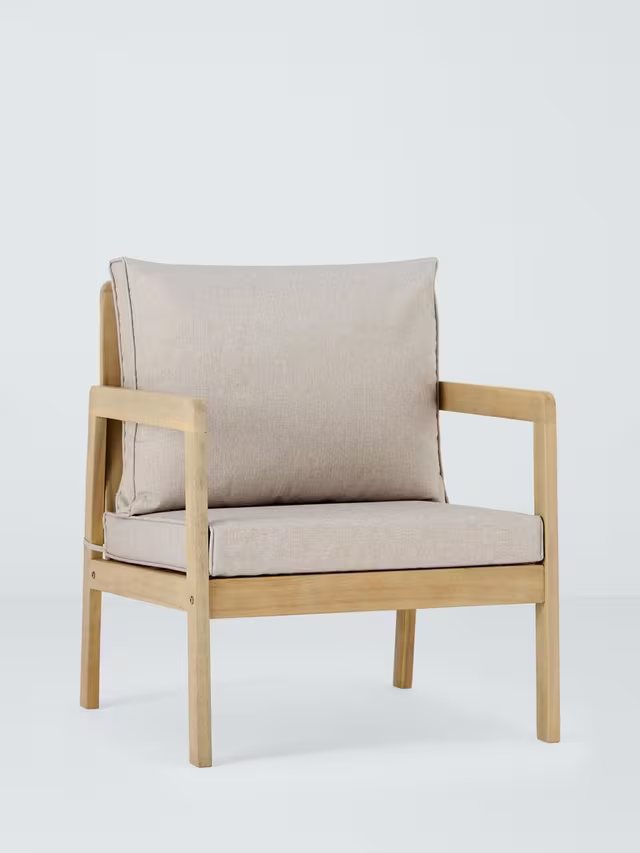 John Lewis Acacia Wood 2-Seater Garden Lounge Set, Natural