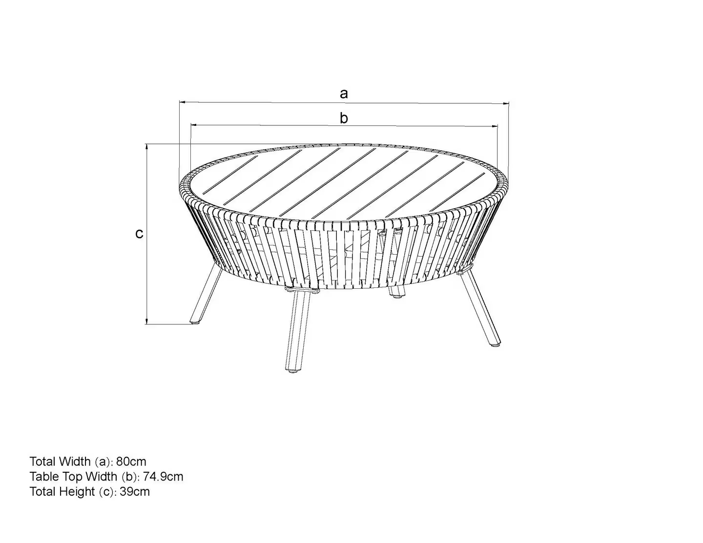 John Lewis Flat rope weave Coffee Table