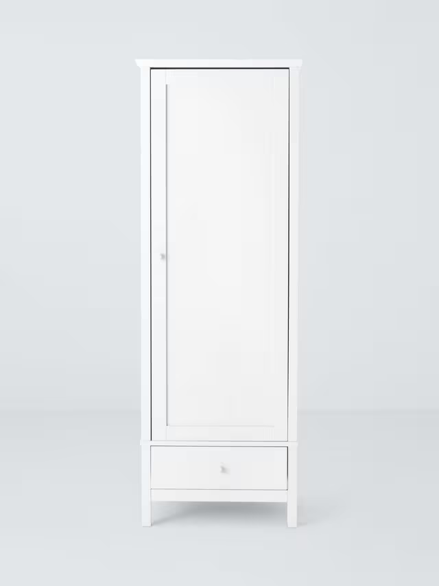 John Lewis Wilton Single Wardrobe, White