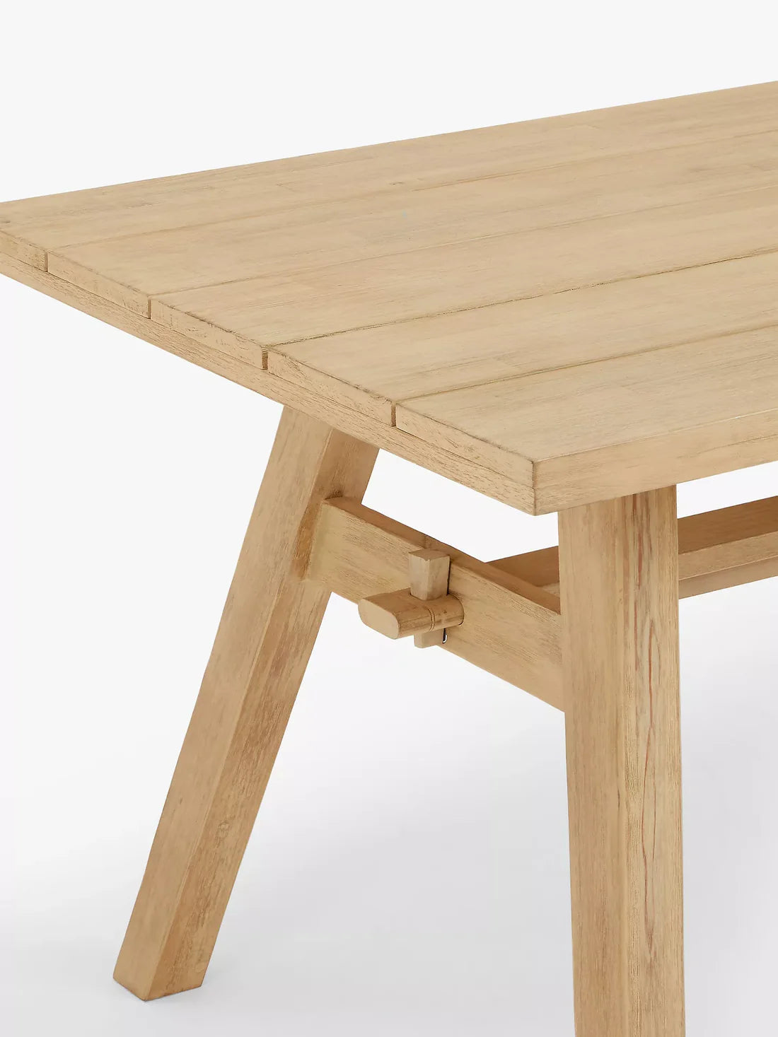 John Lewis Burford Rectangular Garden Dining Table, 190cm, (Acacia Wood), Natural