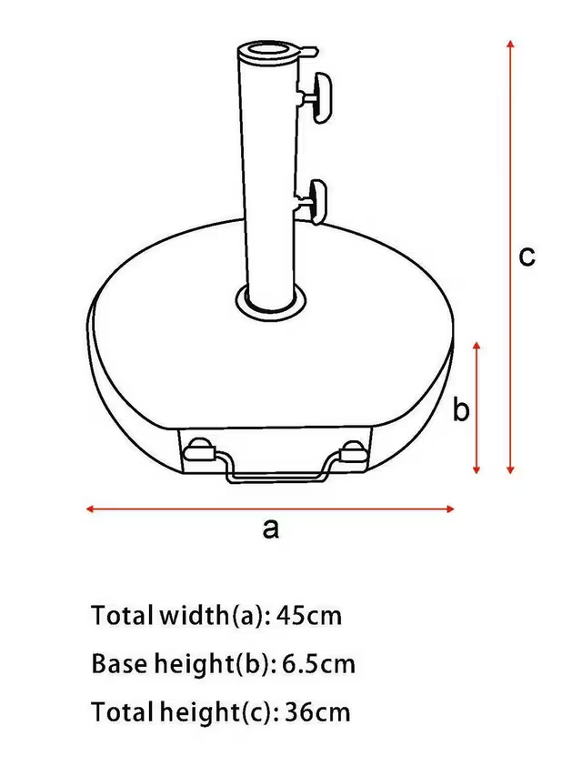 John Lewis Parasol Base Weight Granite 30KG