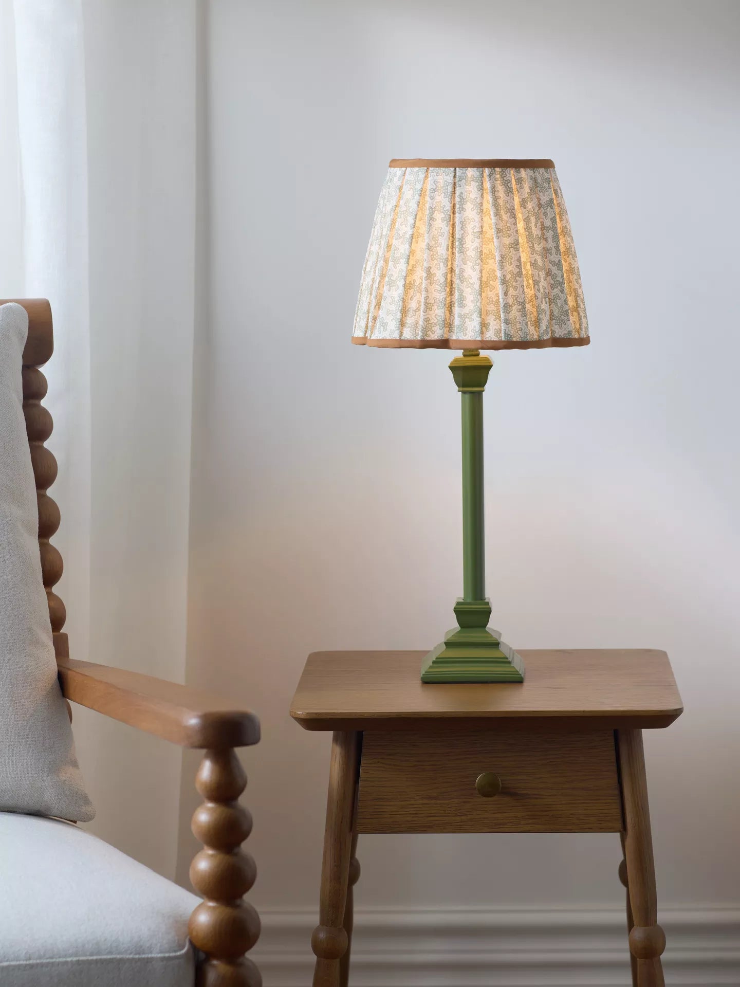 John Lewis x Sanderson Truffle Scallop Table Lamp, Green LAMP SHADE ONLY