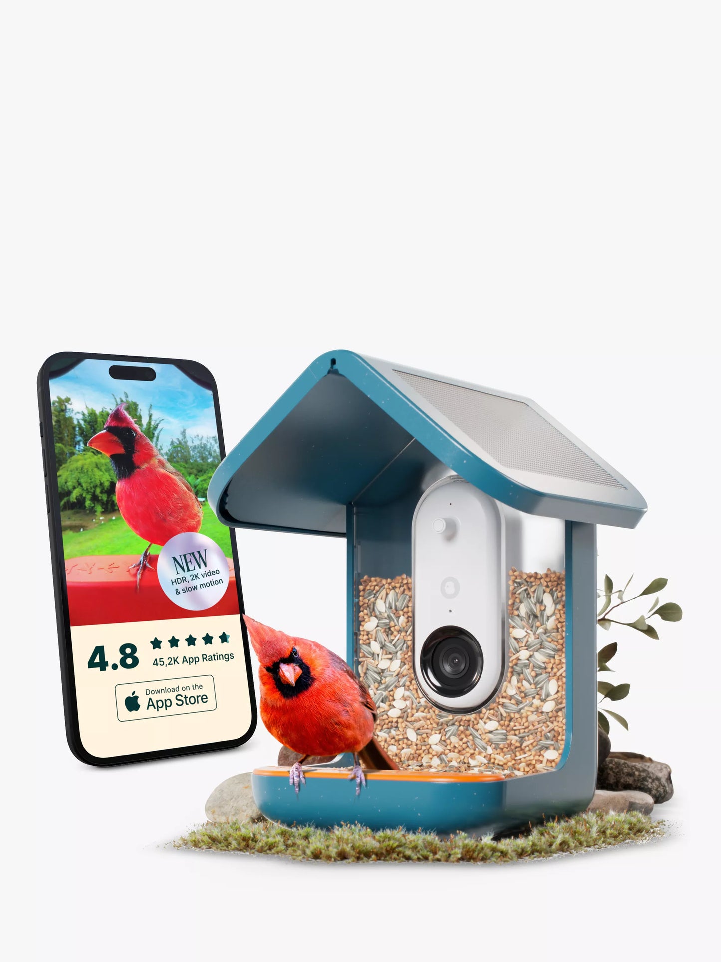 Bird Buddy PRO Camera Bird Feeder, Blue