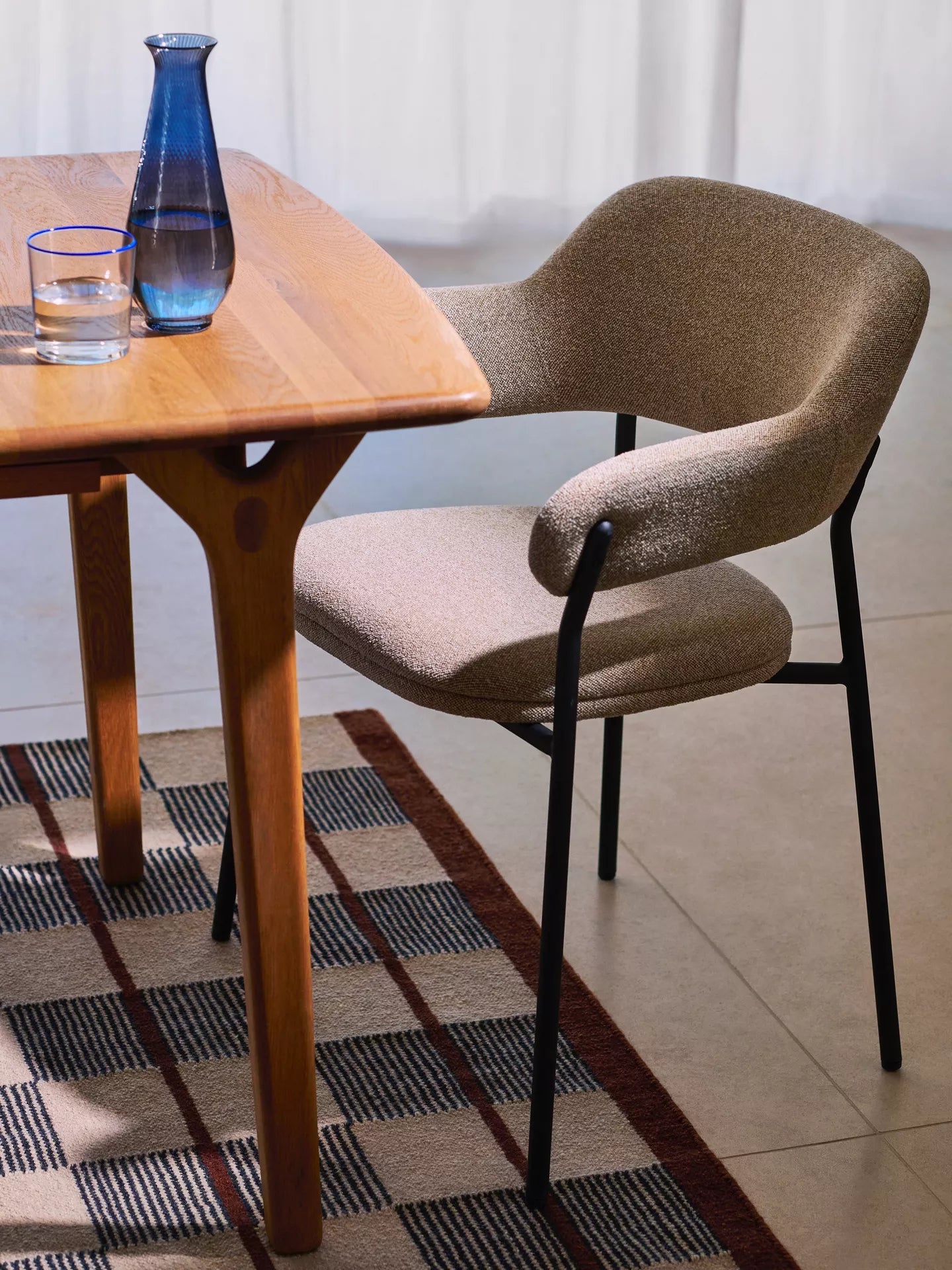 John Lewis Wise Dining Armchair, Set of 2, Taupe