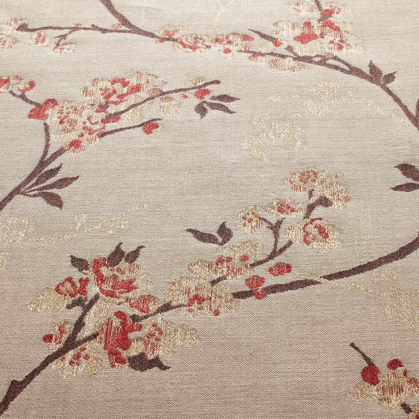 John Lewis Blossom Weave Furnishing Fabric, Russet 25 meters