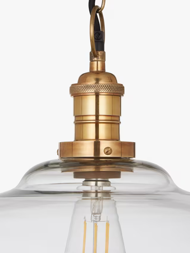 John Lewis Clyde Glass Pendant Ceiling Light, Clear