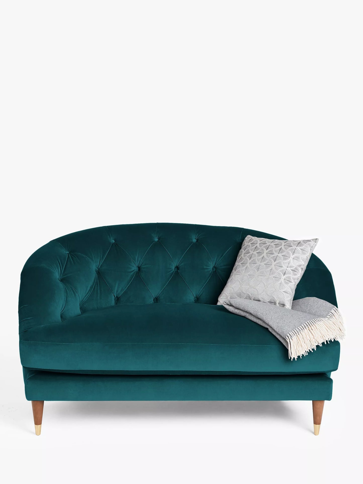 John Lewis + Swoon Radley Loveseat, Wildwood Green Velvet