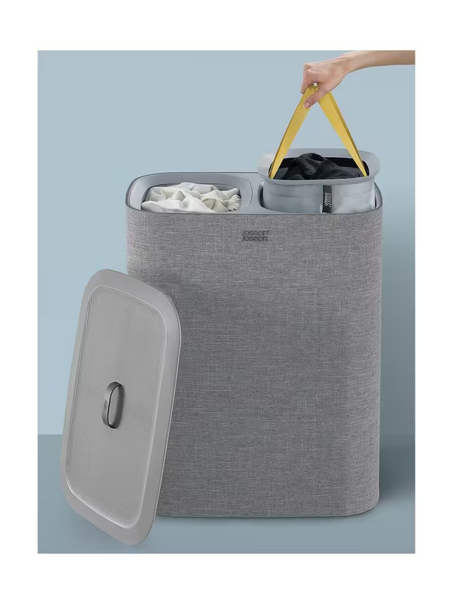 Joseph Joseph Tota Laundry Basket, Grey, 90L