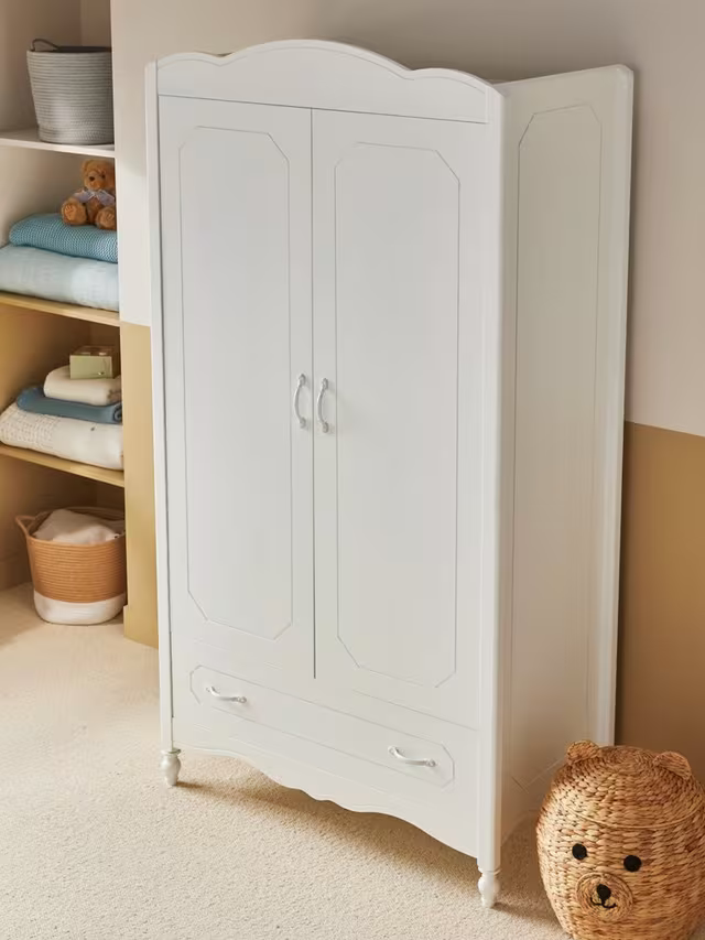 John Lewis Cloud Double Wardrobe White