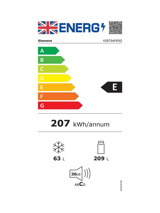 Siemens iQ500 KI87SAFE0G Integrated 70/30 Fridge Freezer