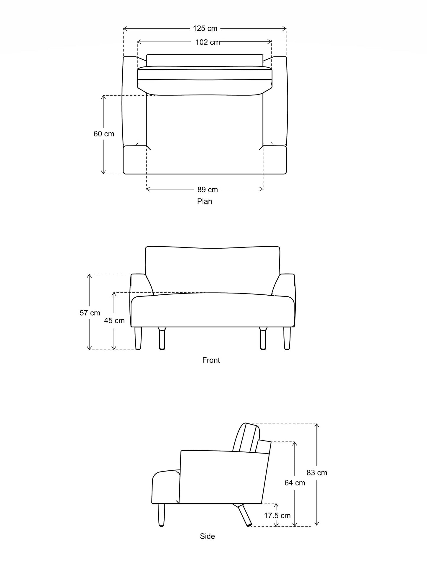Swyft Model 05 Loveseat Eco-Velvet Bronze