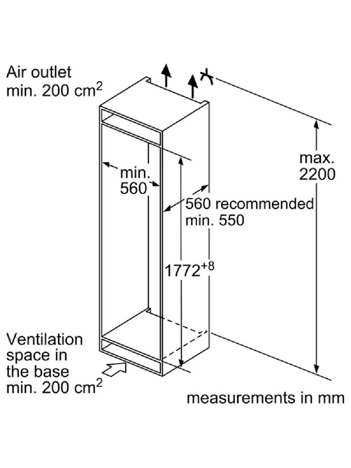 Bosch Series 4 KIN86VFE0G Integrated 60/40 Fridge Freezer