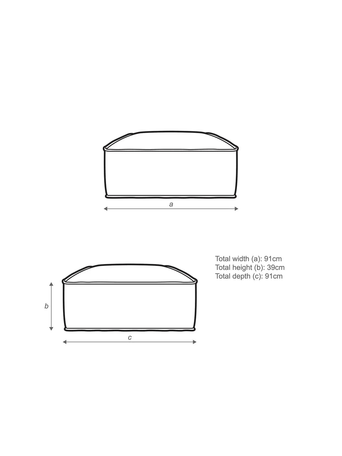 John Lewis Border Footstool, Dark Leg, Relaxed Linen Olive