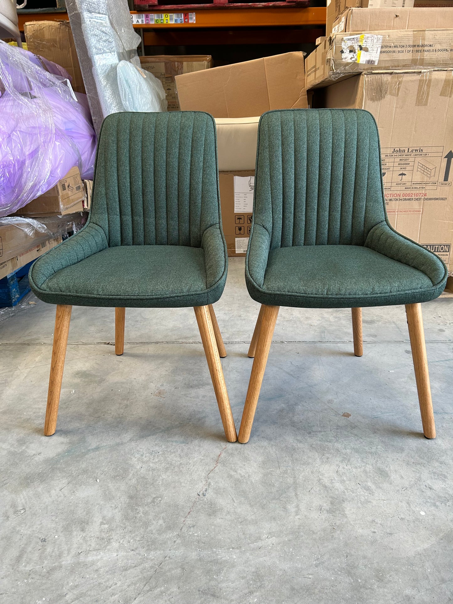John Lewis Toronto Dining Side chairs, Set of 2, Moss