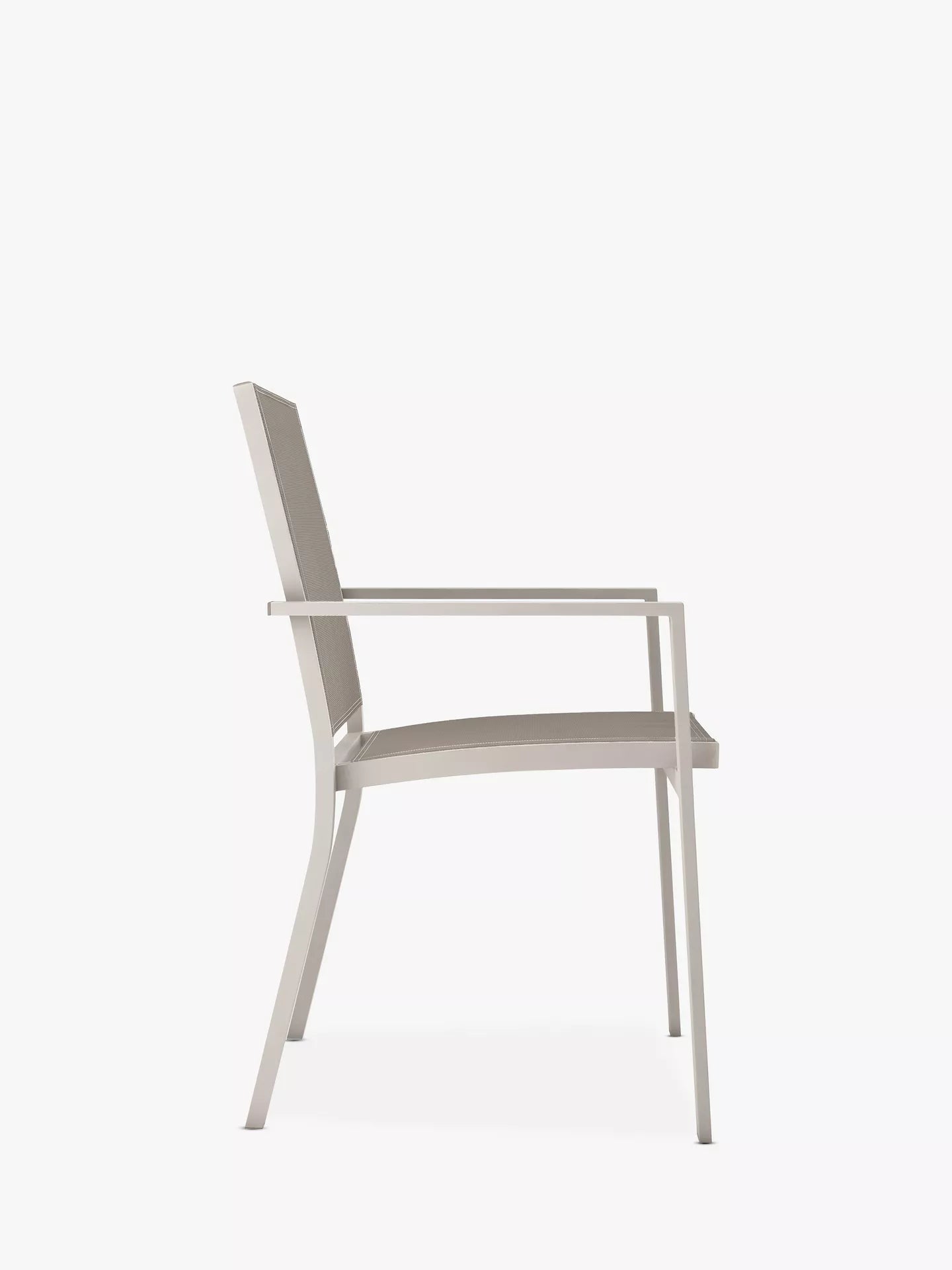John Lewis Miami Garden Dining Chair, Set of 2, Light Grey