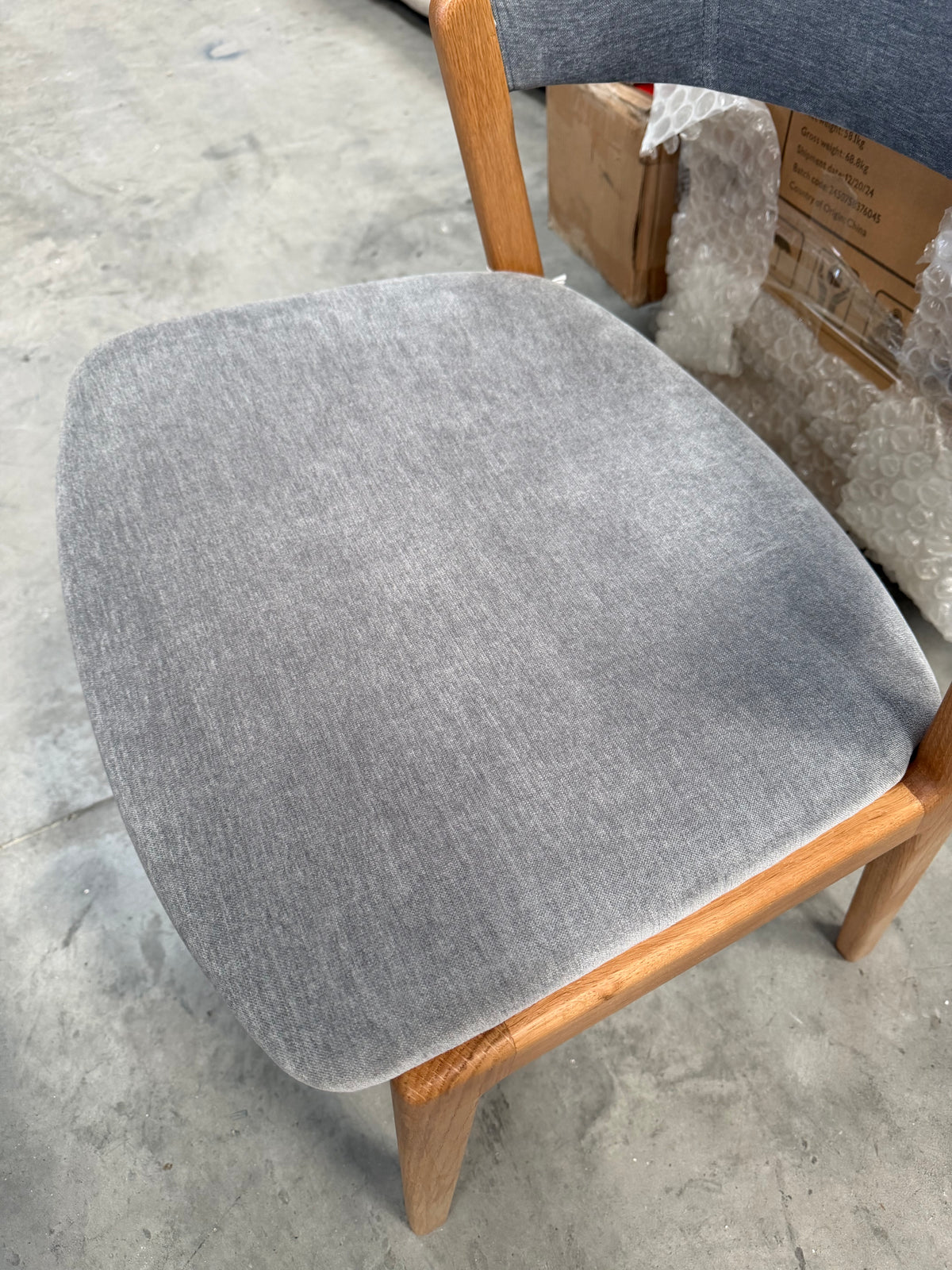 John Lewis Santino Dining Chair, Bianco Oil Oak, Natural Grey