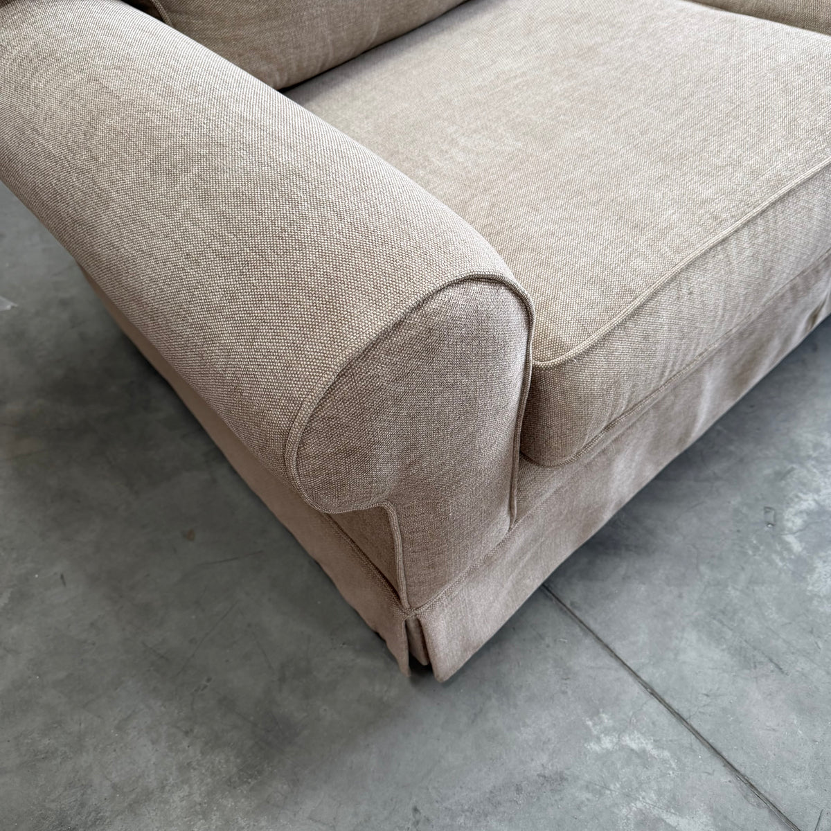 John Lewis Padstow II Medium 2 Seater Sofa Chunky Chenille Natural