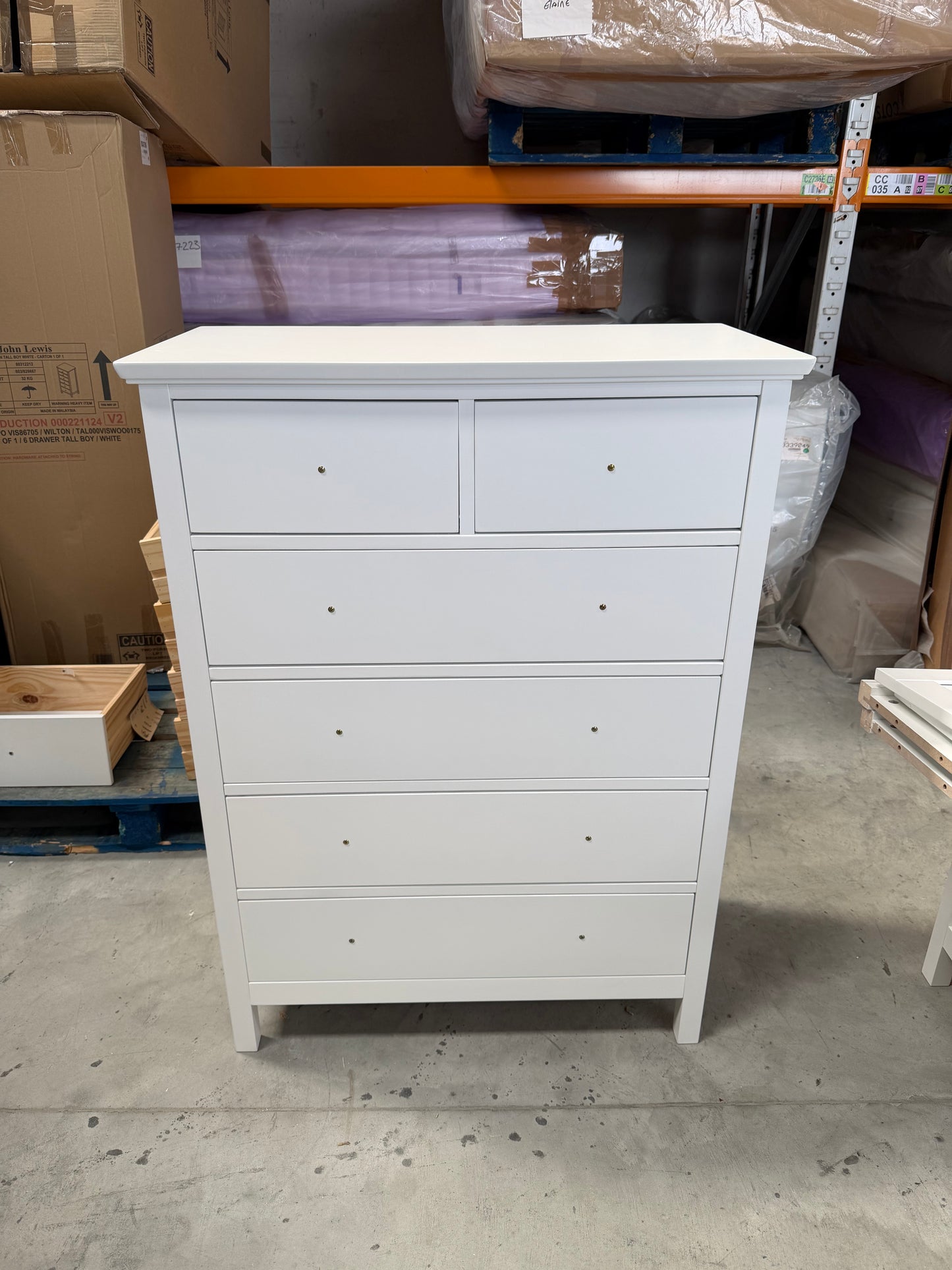 John Lewis Chest of Drawers 6 Drawer Chest White Storage