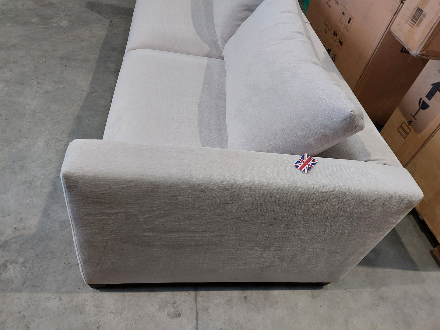 John Lewis Tokyo Grand 4 Seater Sofa Aquaclean Titan Oyster White