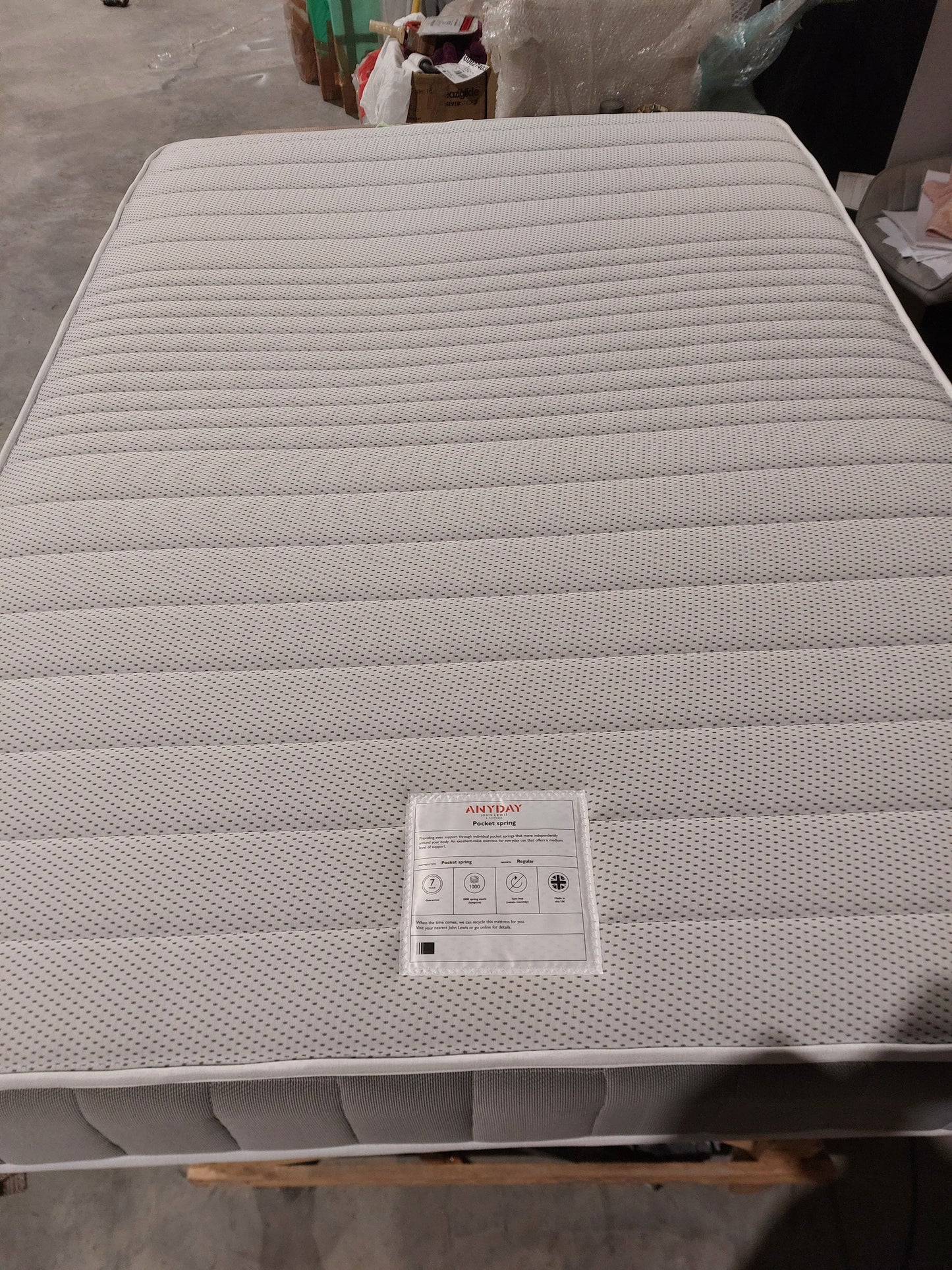 John Lewis Pocket Spring Mattress, Firm Tension, Double