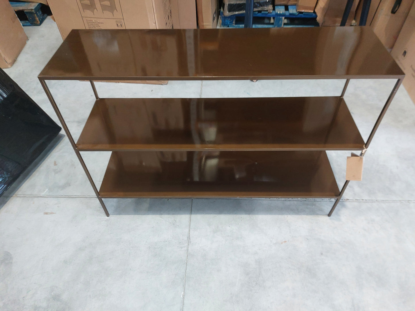 Nkuku Mahi Console Table, Antique Brass