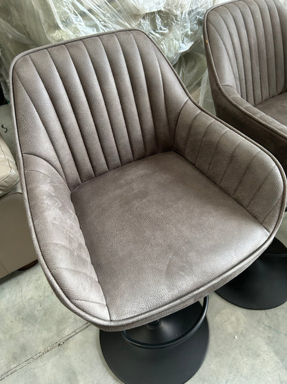 Brooks II Gas Lift Adjustable Bar Stool, Set of 2, Mocha