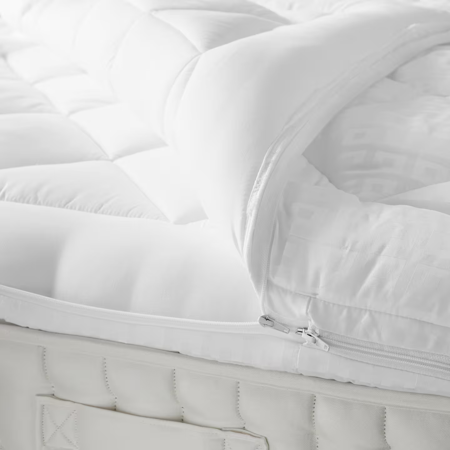 John Lewis Synthetic Soft Touch Washable Dual Layer 6cm Deep Mattress Topper, Super King