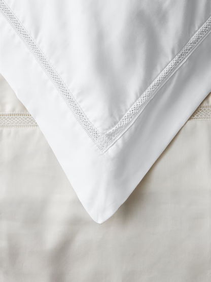 John Lewis Garda Egyptian Cotton Sateen Bedding, 400 Thread Count, White, Super King Duvet Cover