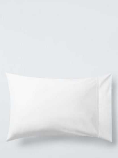 John Lewis Garda Egyptian Cotton Sateen Bedding, 400 Thread Count, White, Super King Duvet Cover