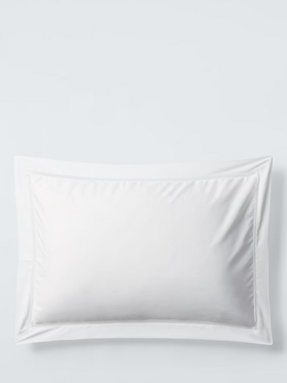 John Lewis Garda Egyptian Cotton Sateen Bedding, 400 Thread Count, White, Super King Duvet Cover