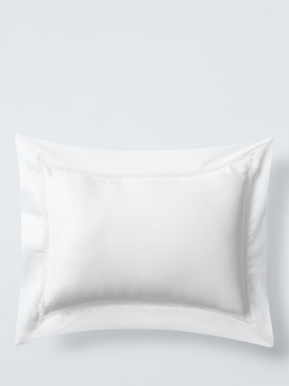John Lewis Garda Egyptian Cotton Sateen Bedding, 400 Thread Count, White, Super King Duvet Cover