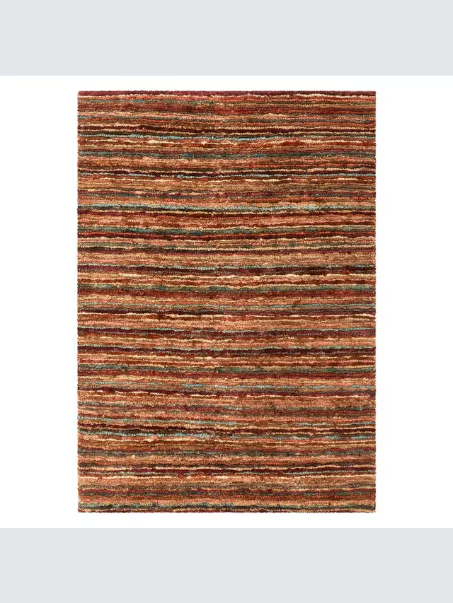John Lewis Rustic Jute Stripe Rug, Multi, L300 x W200 cm