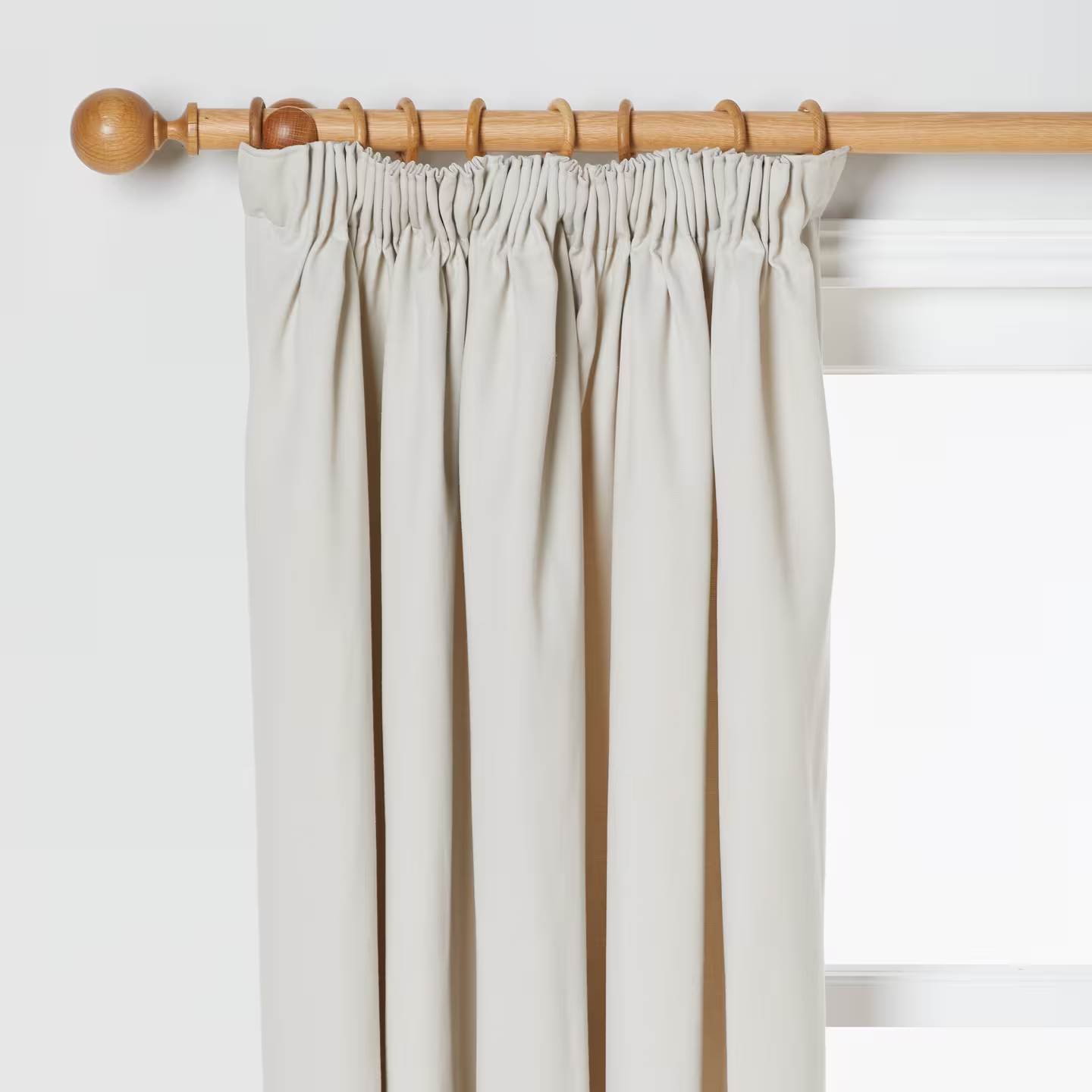 John Lewis Arlo Pair Lined Pencil Pleat Curtains, Putty, W228 x Drop 228cm