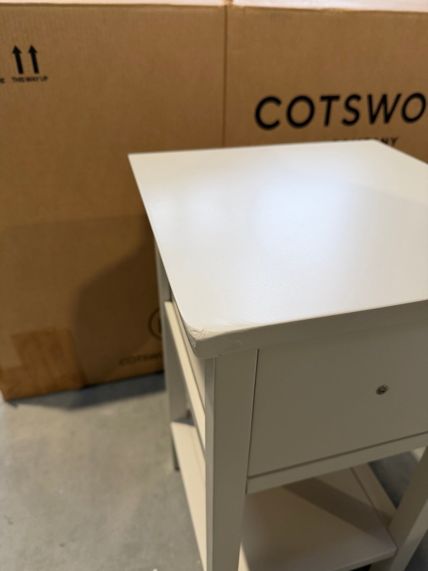 John Lewis Wilton Bedside Tables, Set of 2, Linen