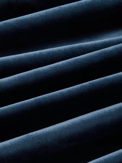 John Lewis Velvet Pair Lined Eyelet Curtains, Navy, W228 x Drop 228cm