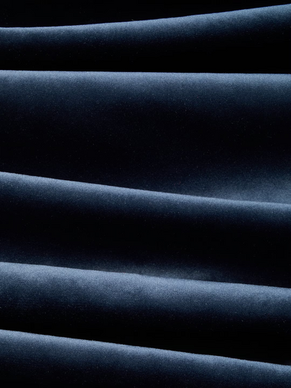 John Lewis Velvet Pair Lined Pencil Pleat Curtains, Navy, W228 x Drop 274cm