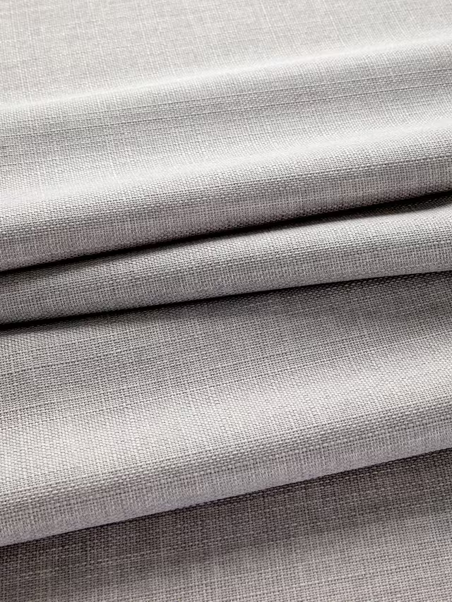 John Lewis Textured Weave Pair Blackout Lined Eyelet Curtains, Pale Grey, W228 x Drop 274cm