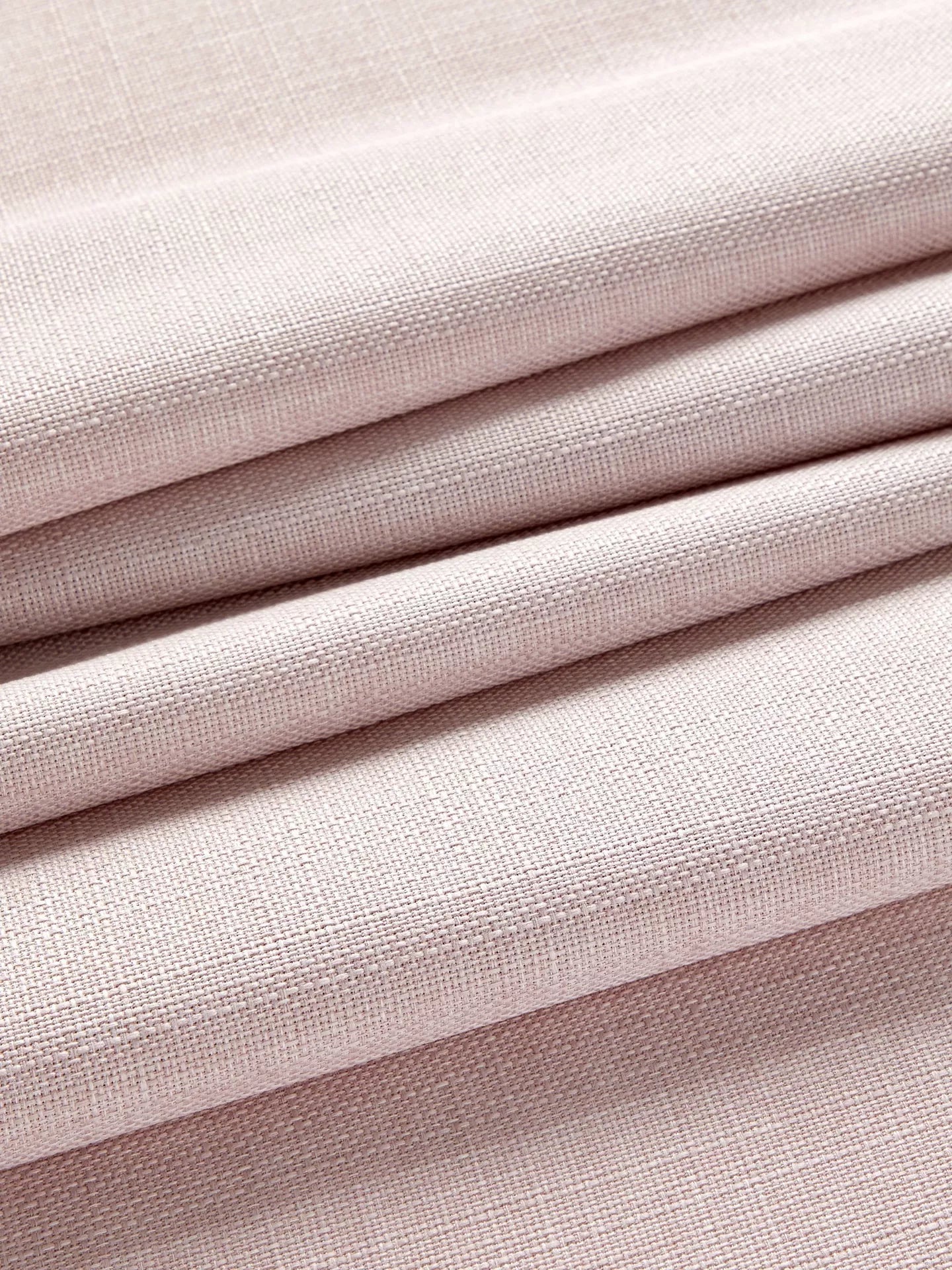 John Lewis Textured Weave Pair Blackout Lined Pencil Pleat Curtains, Rose Pink, W228 x Drop 228cm
