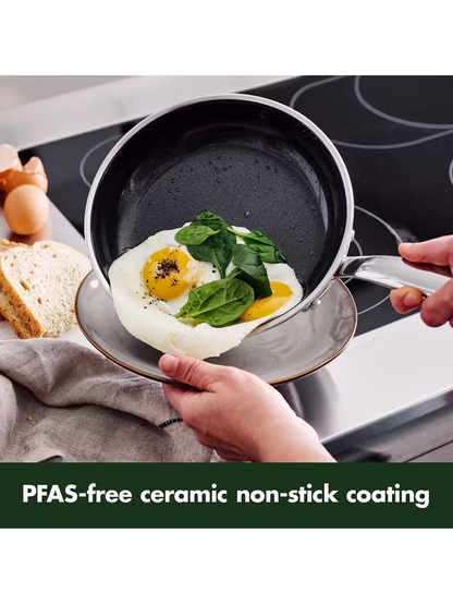 GreenPan Premiere Stainless Steel Ceramic Non-Stick Frying Pan, 30cm