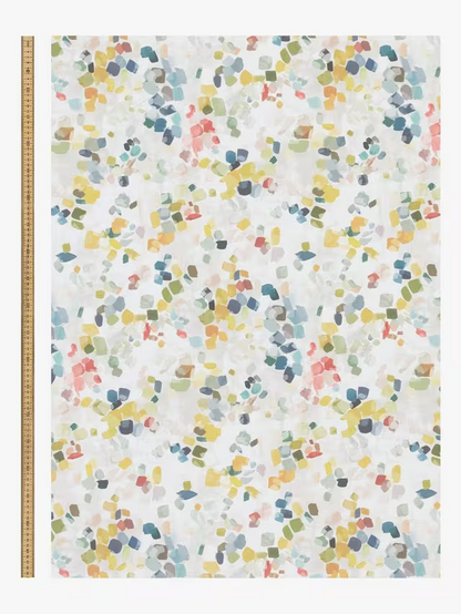 John Lewis Dapple Abstract Print Pair Lined Pencil Pleat Curtains, Multi, W228 x 228