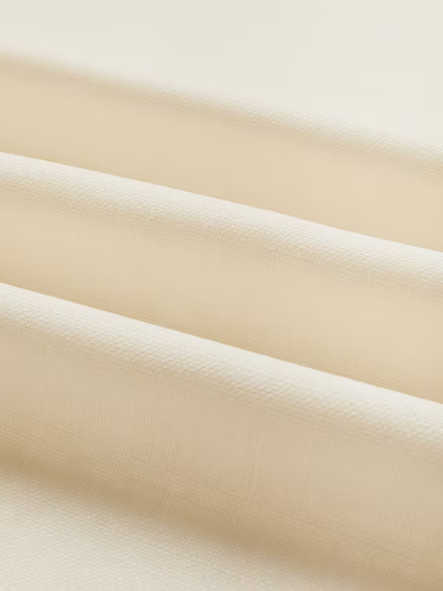 John Lewis Textured Weave Pair Blackout Lined Eyelet Curtains, Cream, W228 x 228