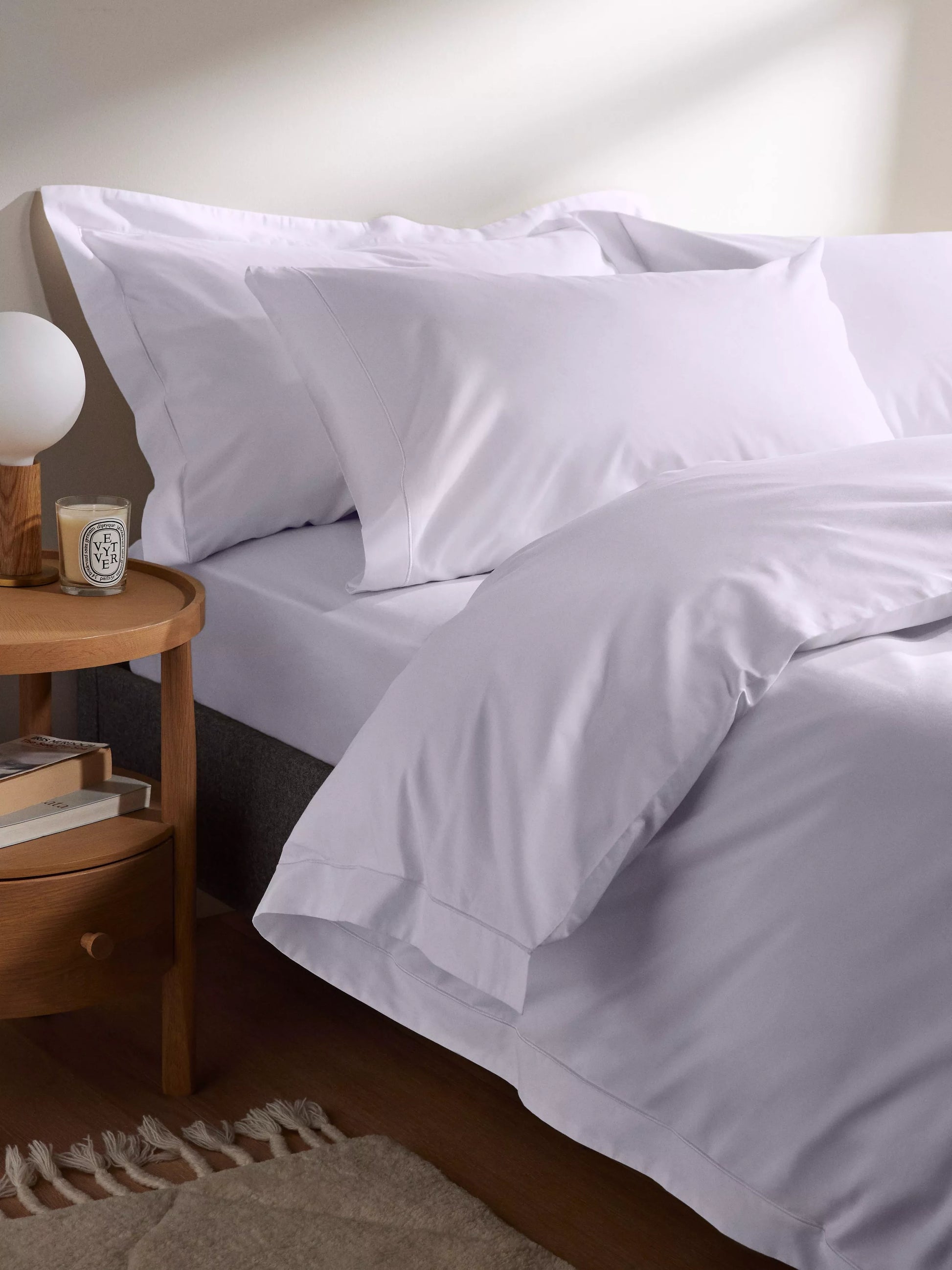 John Lewis Crisp & Fresh Egyptian Cotton Percale 400 Thread Count Super King Duvet Cover