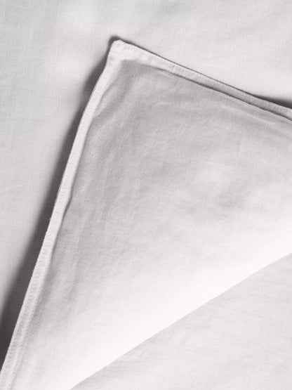 John Lewis Washed Linen Bedding, Pale Grey, Super King Duvet Cover