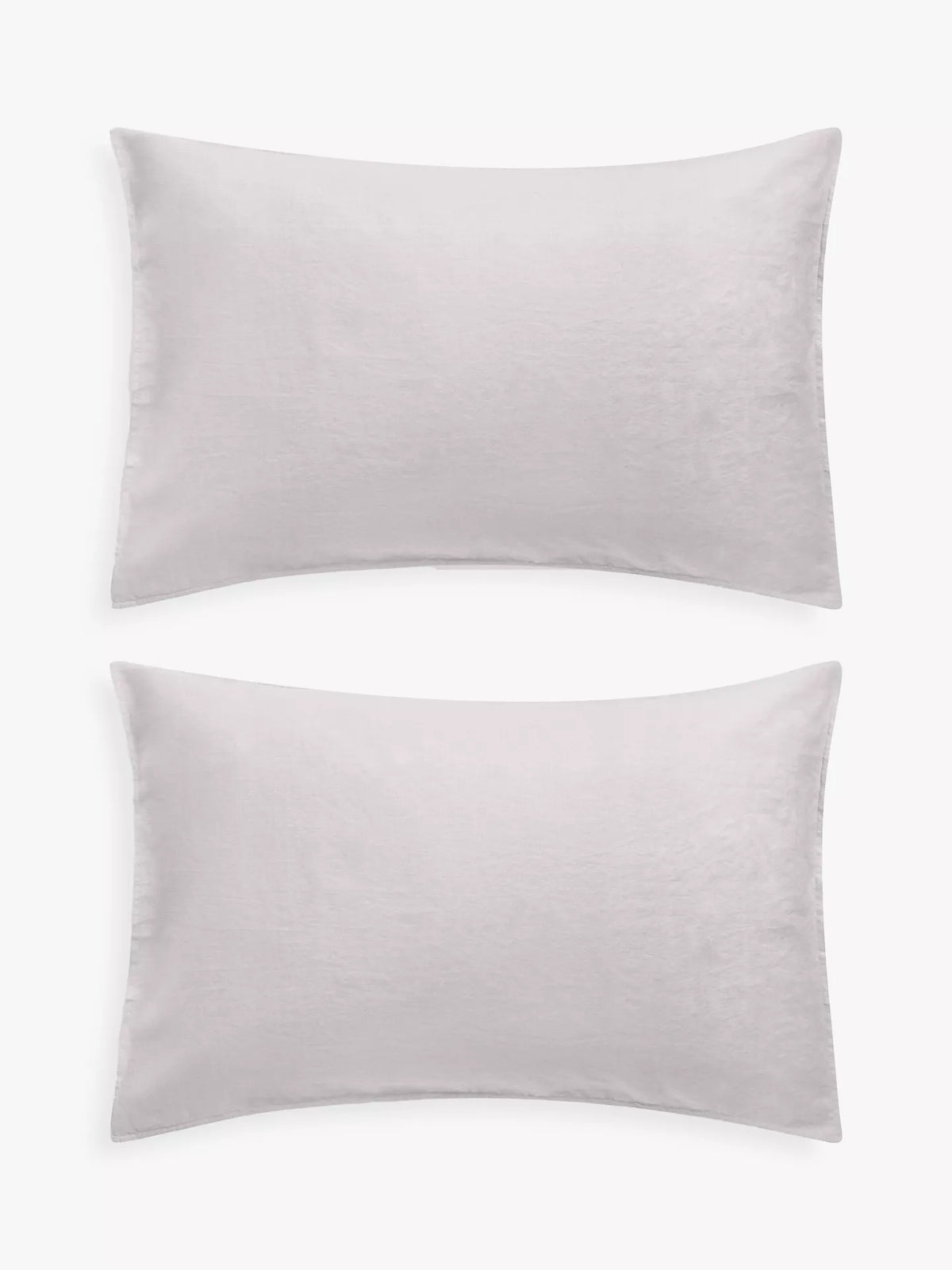 John Lewis Washed Linen Bedding, Pale Grey, Super King Duvet Cover