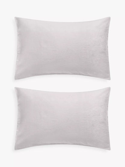 John Lewis Washed Linen Bedding, Pale Grey, Super King Duvet Cover